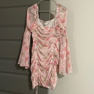 Vici belle sleeve pink dress